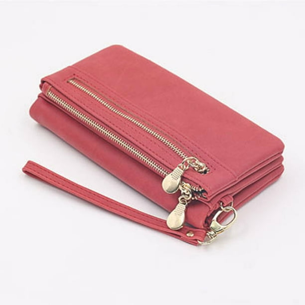 Lady Women Clutch Wallet Zipper Wrist Strap Purse Bag Phone Card Holder Handbag